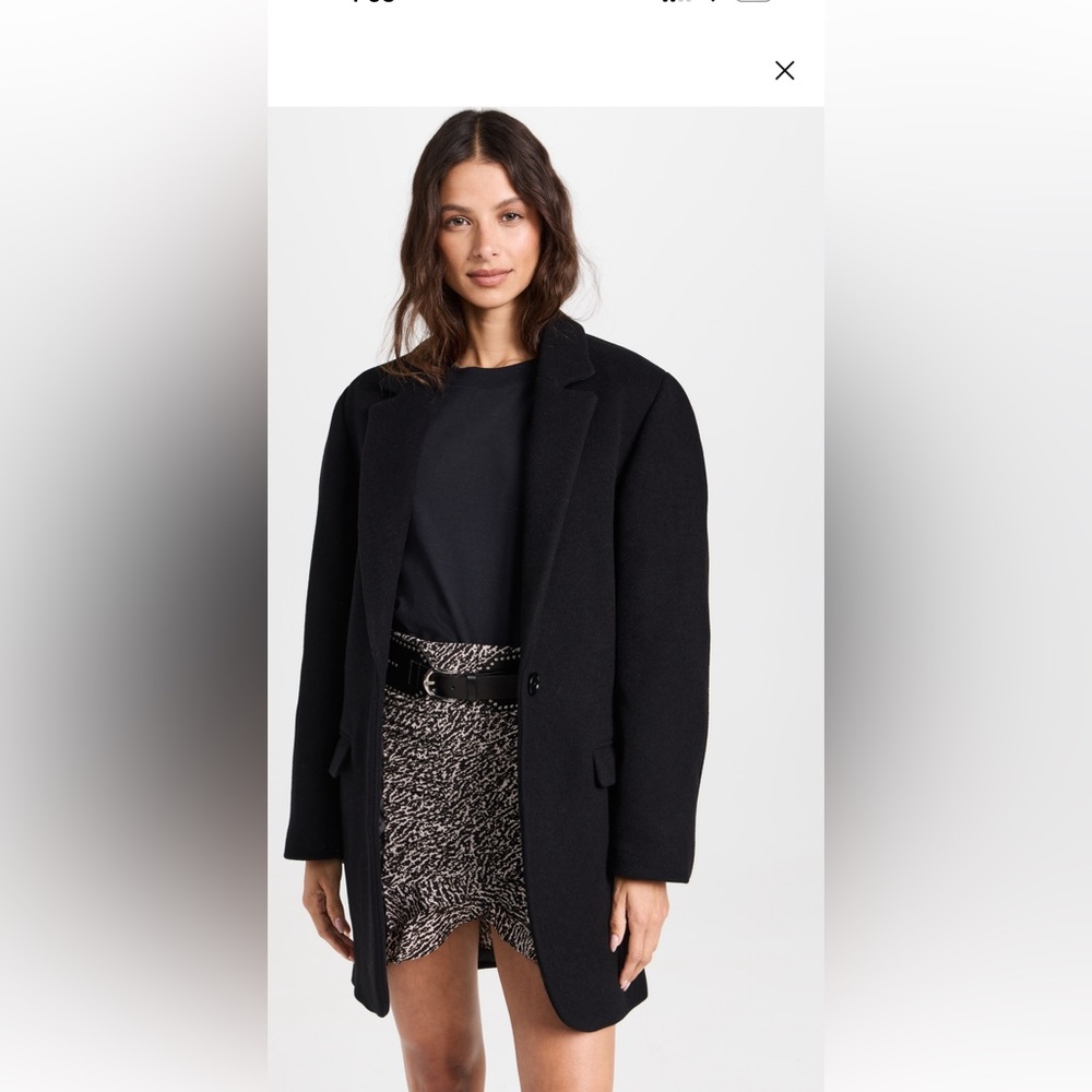 Black Isabel Marant jilinka coat size 42 women
